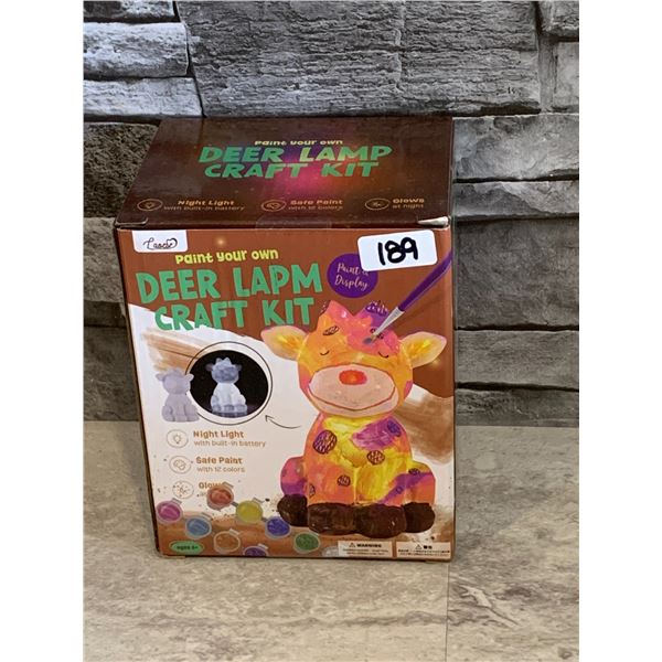 Paint your Own Deer Lamp Craft Kit - Brand New
