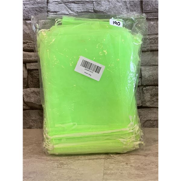 Fruit Protection Bags with Draw String - 100 pcs - Lime Green - Brand New