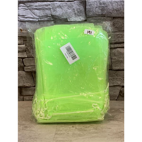 Fruit Protection Bags with Draw String - 100 pcs - Lime Green - Brand New