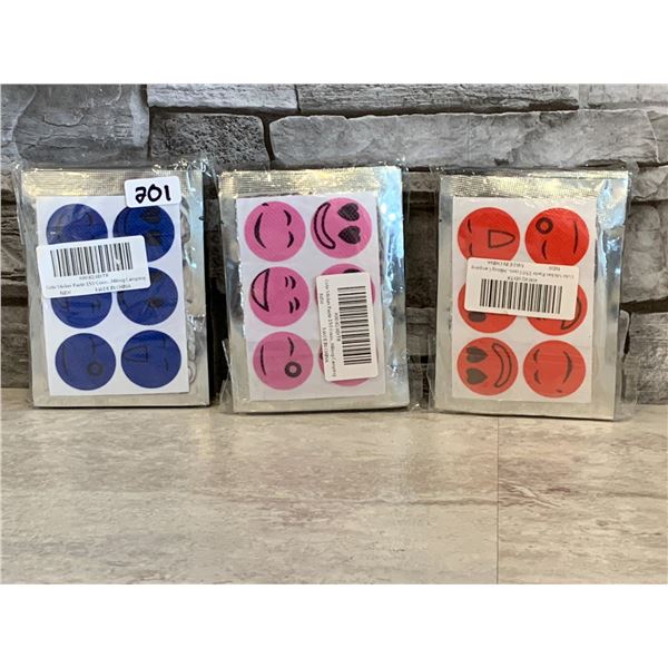 Lot of 3 - Mosquito Repellant Stickers - Brand New