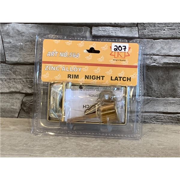 Kings Quality Rim Night Latch Door Lock - Brand New