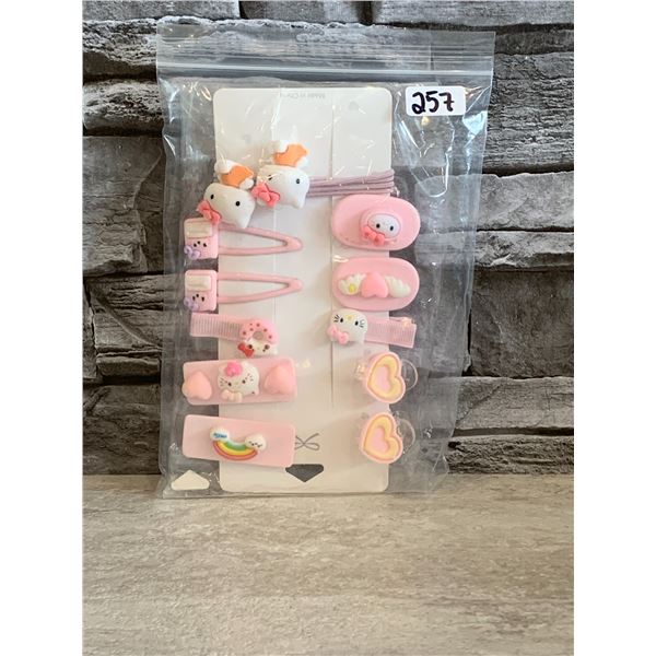 Kawaii Hair Clips 12 Pcs - Brand New