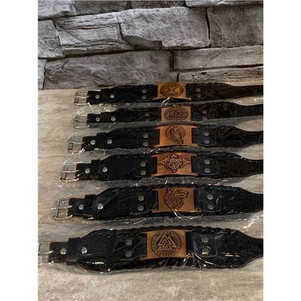 6 Pack Viking Jewelry Wrist Band Brand New