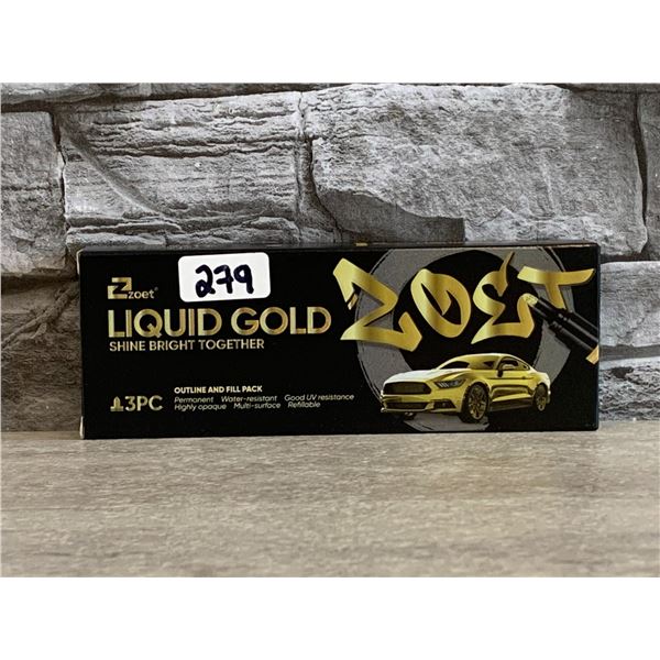 Zoet Liquid Gold Shine Bright Together Outline And Fill 3Pcs - Brand New