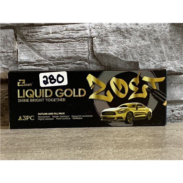 Zoet Liquid Gold Shine Bright Together Outline And Fill 3Pcs - Brand New