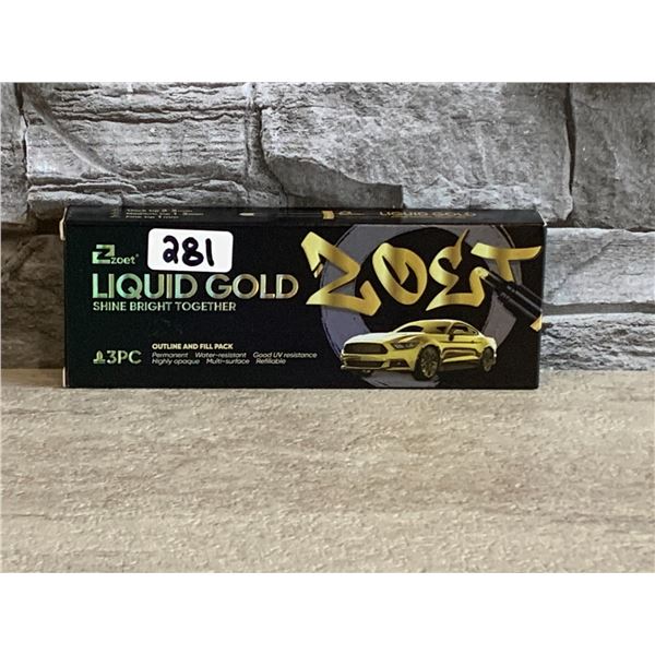 Zoet Liquid Gold Shine Bright Together Outline And Fill 3Pcs - Brand New