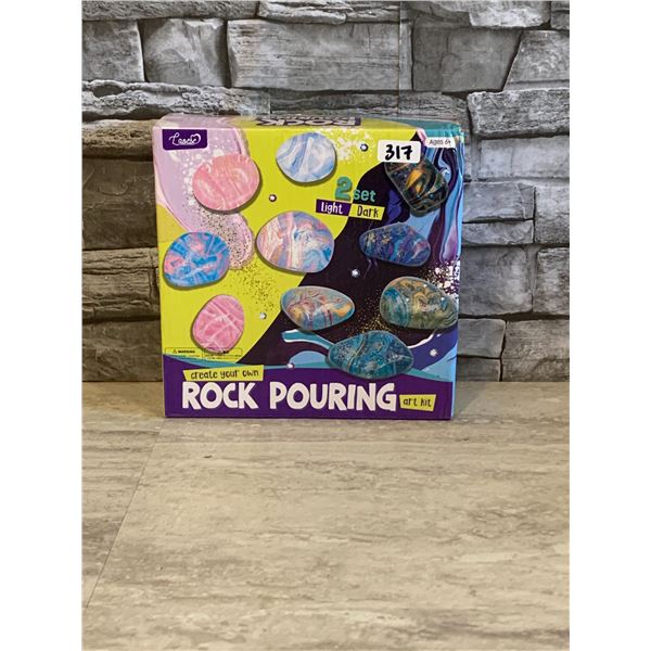 Laoese Create Your Own Rock Pouring Art Kit - 2 Set: Light/Dark Ages 6 & up - Brand New