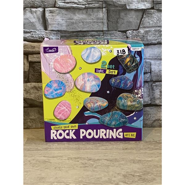 Laoese Create Your Own Rock Pouring Art Kit - 2 Set: Light/Dark Ages 6 & up - Brand New