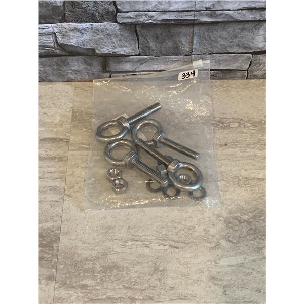 Aivoof Stainless Steel Eye Bolts 4 Pack With Washer And Nuts M10 - Brand New