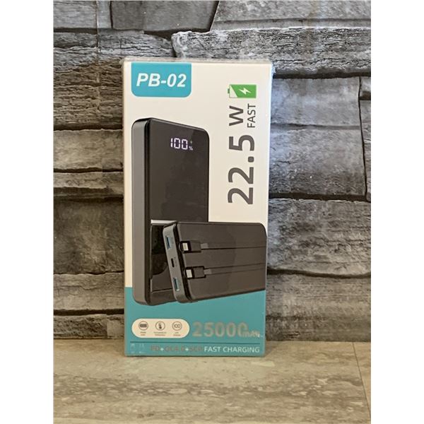 PB-02 25000Mah Fast Charge Power Bank - Brand New