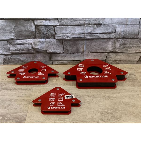 Lot of 3 Magnetic Squares Different Sizes - Brand New