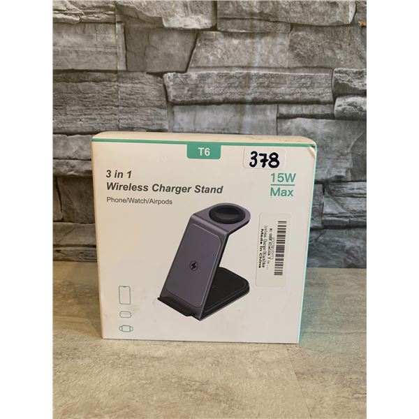 3 in 1 Wireless Charger Stand for Phone/Watch/Airpods Brand New