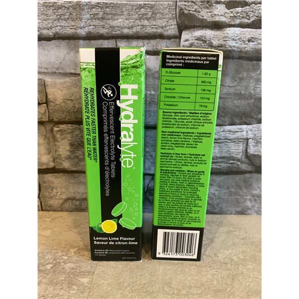 Lot of 2 Hydralyte Lemon Lime Flavour 10 Doses Each