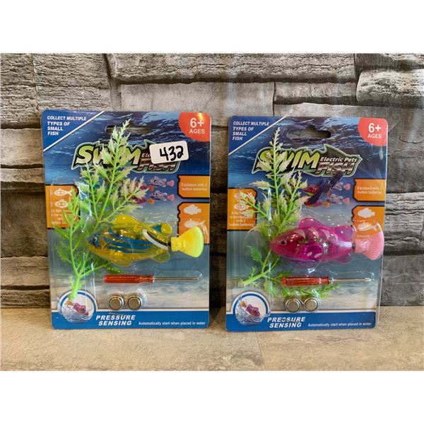 Lot of 2 Swim Fish Electric Pets Ages 3+