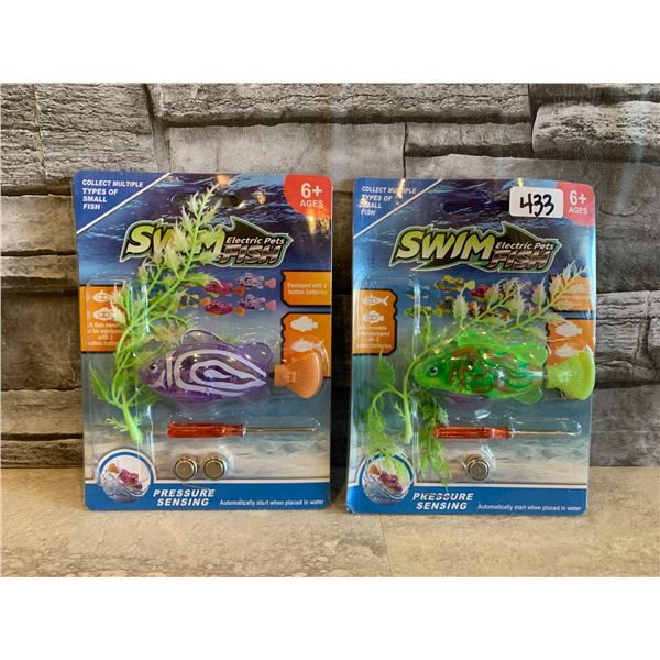 Lot of 2 Swim Fish Electric Pets Ages 3+
