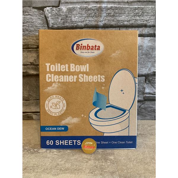 Binbata Toilet Bowl Cleaner Sheets 60 Pack Oacean Dew Scent
