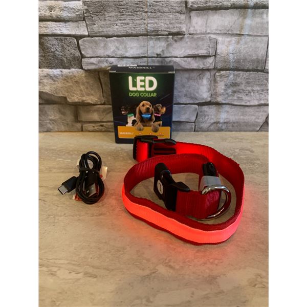 LED Dog Collar Large - Red