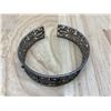 Image 3 : Vintage Filigree Cuff Bracelet - Metal Unknown - 16.1gr