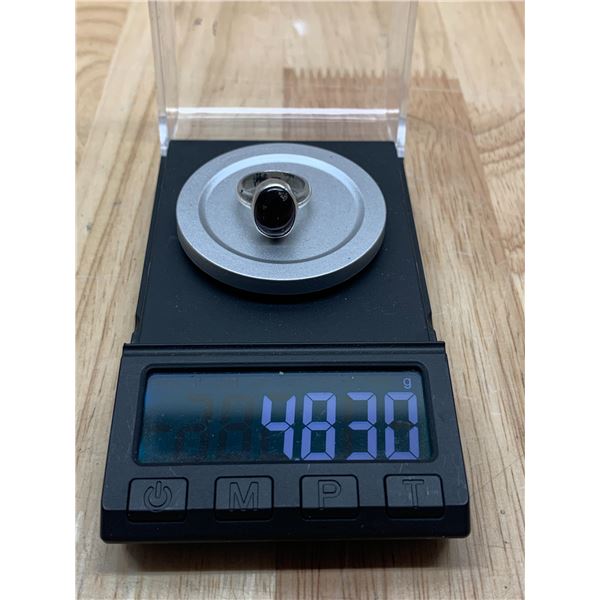 Vintage Childs .950 Silver Garnet Ring - 4.8gr