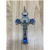 Image 2 : Blue Enamel St. Benedict Crucifix