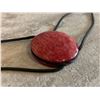 Image 2 : Vintage Rhodonite Pendant With Rope Necklace