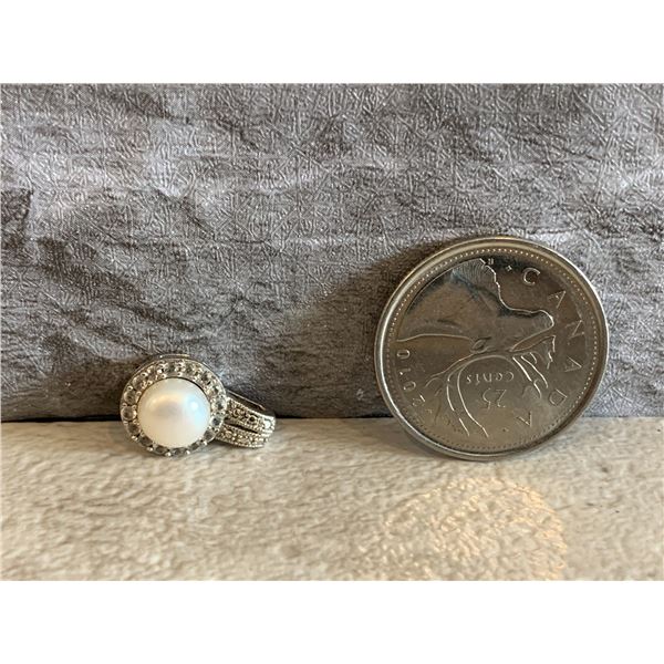 Vintage Sterling Silver Pendant With Fresh Water Pearl