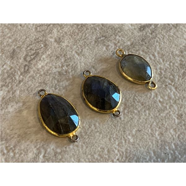 Lot of 3 Labradorite Bohemian Pendants