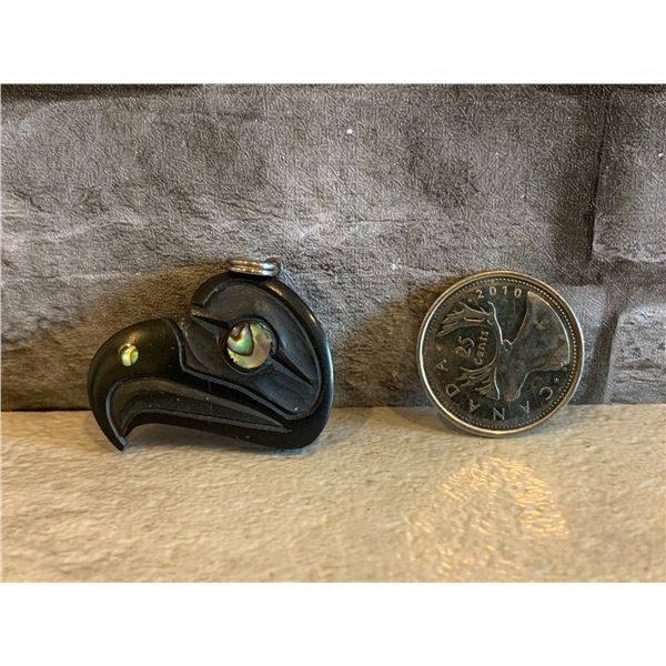 Argillite Eagle Head Pendant - Amy Edgars - Haida Gwaii Art