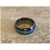 Image 1 : Blue Opal Inlayed Promise Ring - Size 5