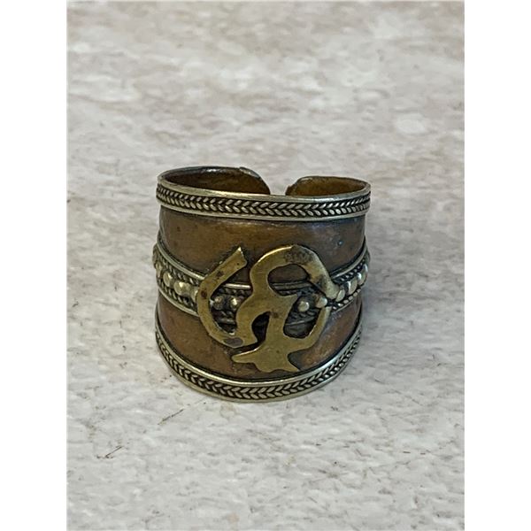 Adjustable Copper Mantra Ring