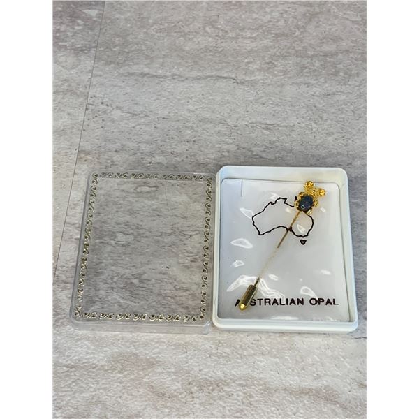 Australian Opal With Gold Tone Pin