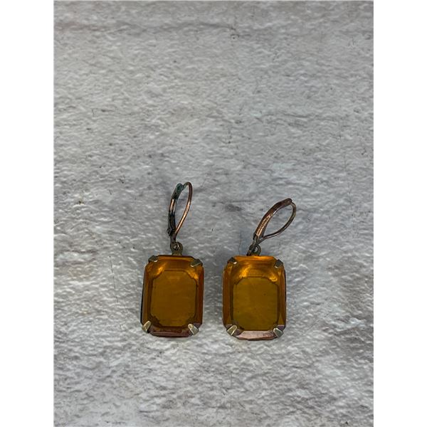 Vintage Citrine Ear Rings