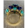 Image 3 : Stella & Dot  Gold Blue Cluster Statement Ring