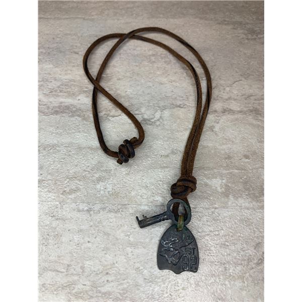 Abercrombie and Fitch Pendant - Leather Necklace