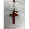 Image 2 : Antique Catholic Red Seed Rosary With Cross