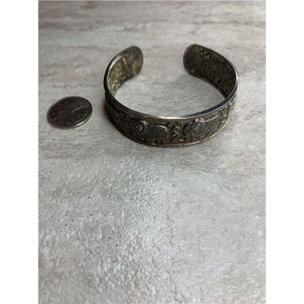 Silver Toned Elephant Bracelet