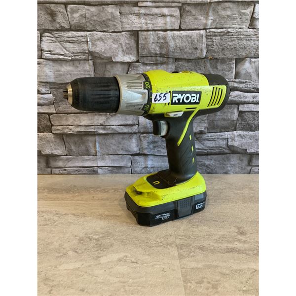 Ryobi Cordless 1/2 Inch Drill With Battery