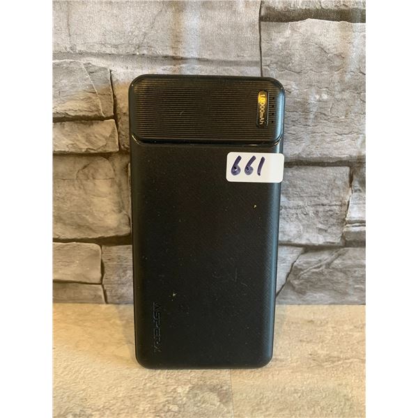 Charmast Power Bank With Charge Cords Black