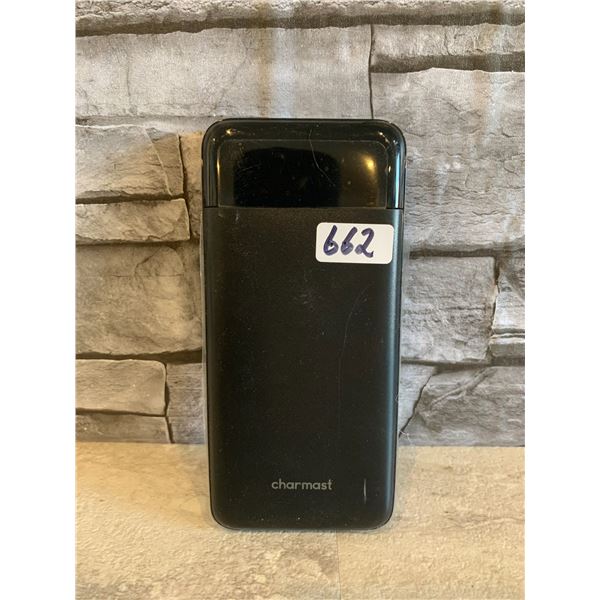 Charmast Power Bank With Charge Cords Black