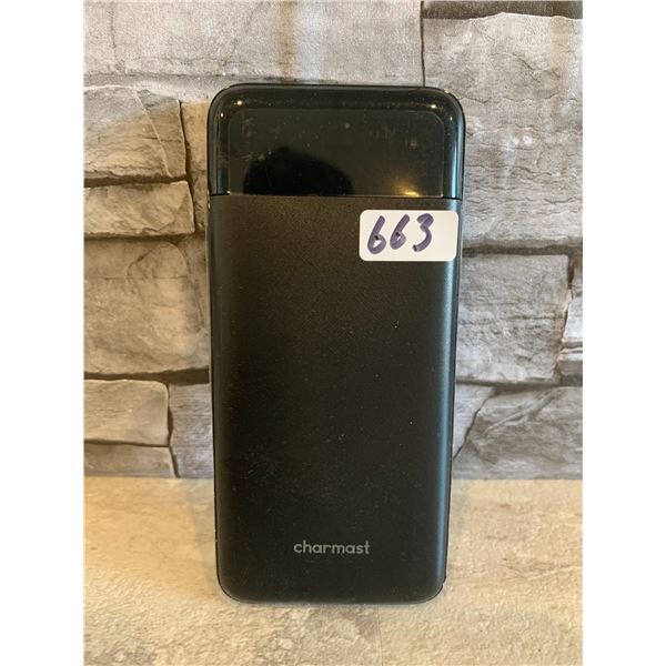 Charmast Power Bank With Charge Cords Black