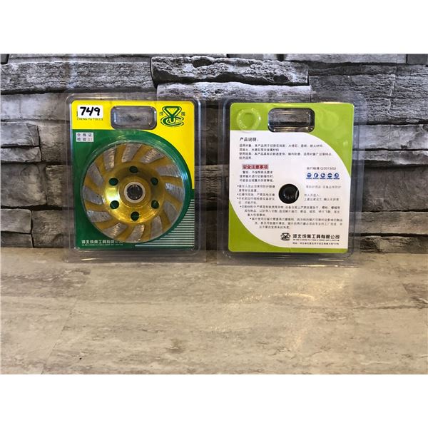Lot of 2 Diamond Blade Concrete Grinding Disc 4"