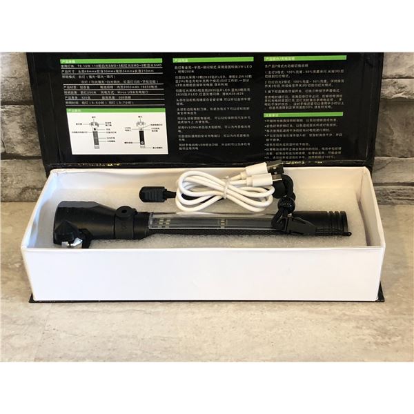 Multi-Function Flashlight Dual USB Micro + Charging Bank