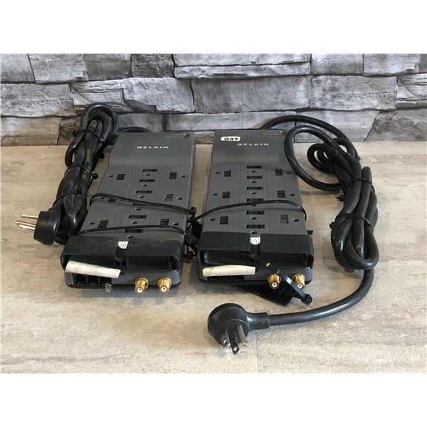 Lot of 2 - Belkin 12-Outlet Power Strip Surge Protector - Model #: BE112234-10