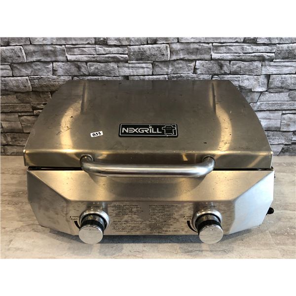 Nexgrill Stainless Steel 2-Burner Portable Propane Table Top BBQ  - 37.5cm x 65.4cm x 37.5cm