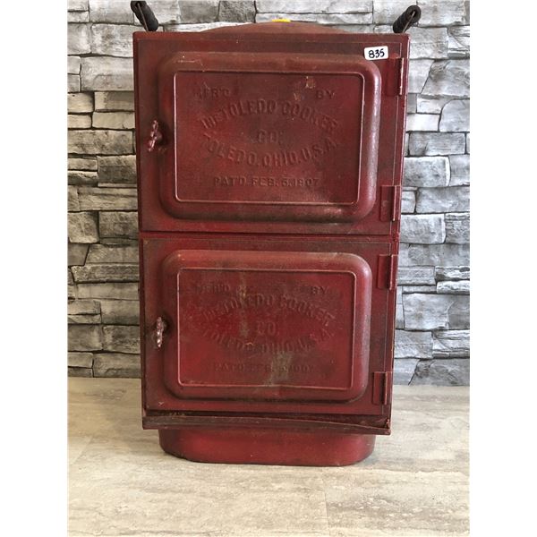 1907 Antique Copper Toledo Cooker Canning Steamer Conservo Double Oven