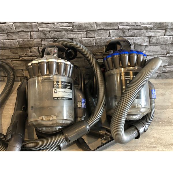 Lot of 2 Dyson DC 23 Stowaway Vacuums - Not Tested - Missing some attachments
