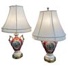 Image 1 : 2x Vintage Victorian Scene Porcelain Table Lamps