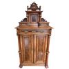 Image 1 : Beautiful Vintage 2pc Wooden Double Pillar Cabinet