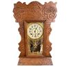 Image 1 : Vintage New Haven Gingerbread Clock With Reverse Painted Glass