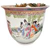 Image 2 : Vintage Asian Porcelain Planter With Faux Plant